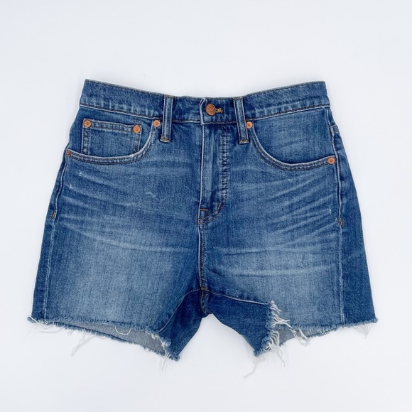 Madewell High-Rise Denim Shorts Glenoaks Wash Cutoff Edition F7019 Size 25 - Picture 2 of 11